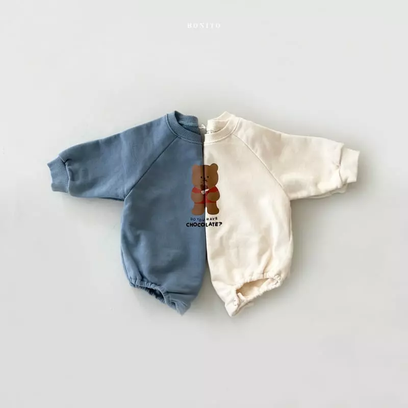 Bonito - Korean Baby Fashion - #babyoutfit - Choco Bear Bodysuit - 3