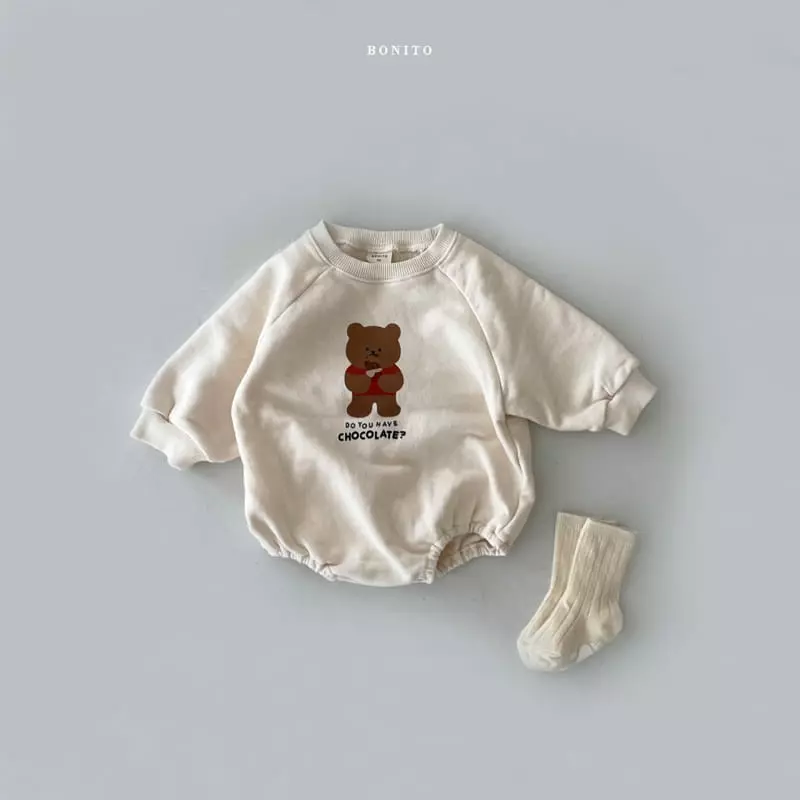 Bonito - Korean Baby Fashion - #babyoutfit - Choco Bear Bodysuit - 4