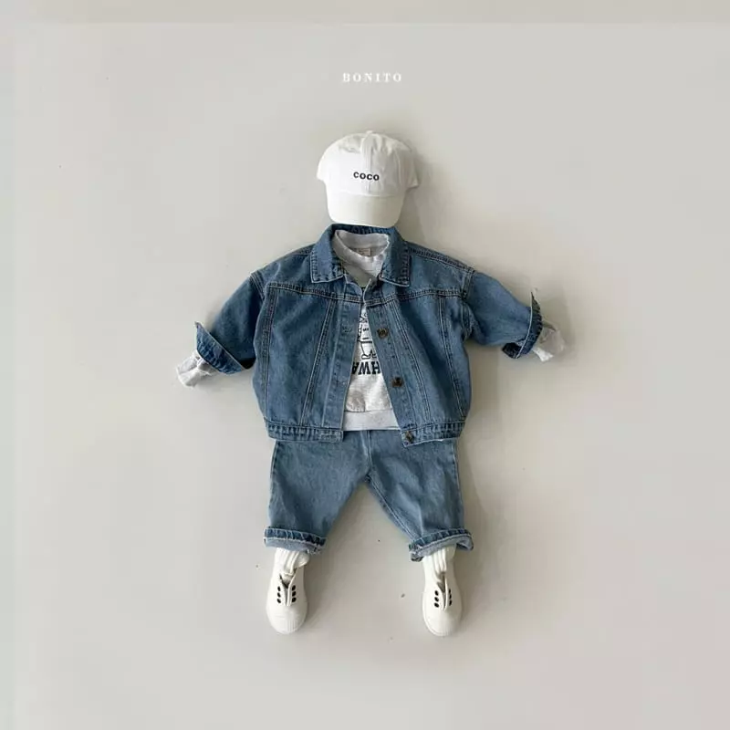 Bonito - Korean Baby Fashion - #babywear - DenimJAcket Bebe - 3