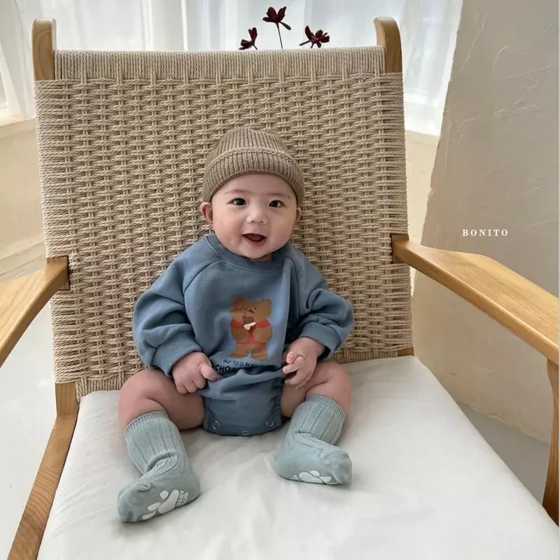 Bonito - Korean Baby Fashion - #onlinebabyboutique - Choco Bear Bodysuit - 6