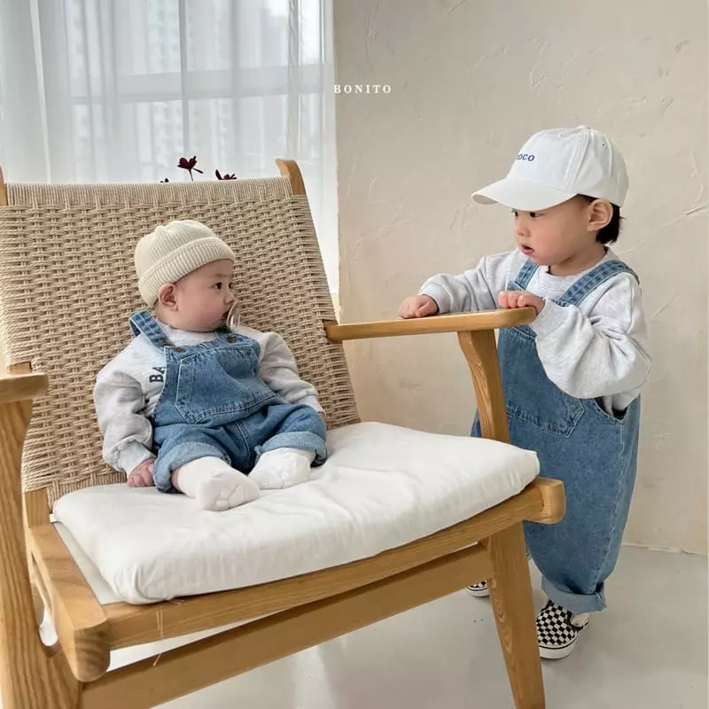 Bonito - Korean Children Fashion - #childofig - Denim Dungarees Pants Kids - 5