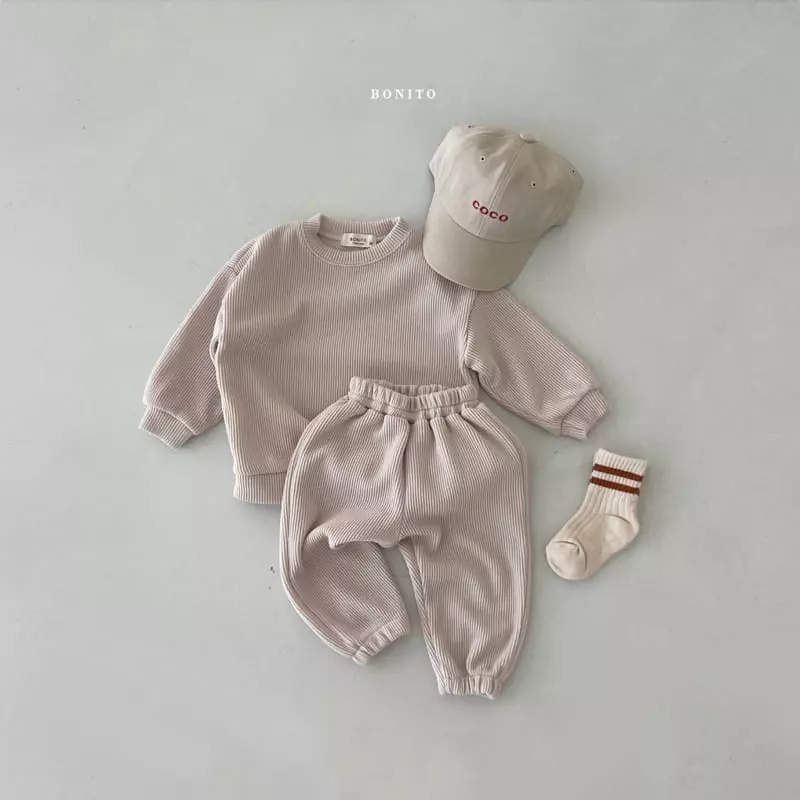 Bonito - Korean Children Fashion - #childofig - Knit Top Bottom Set - 2