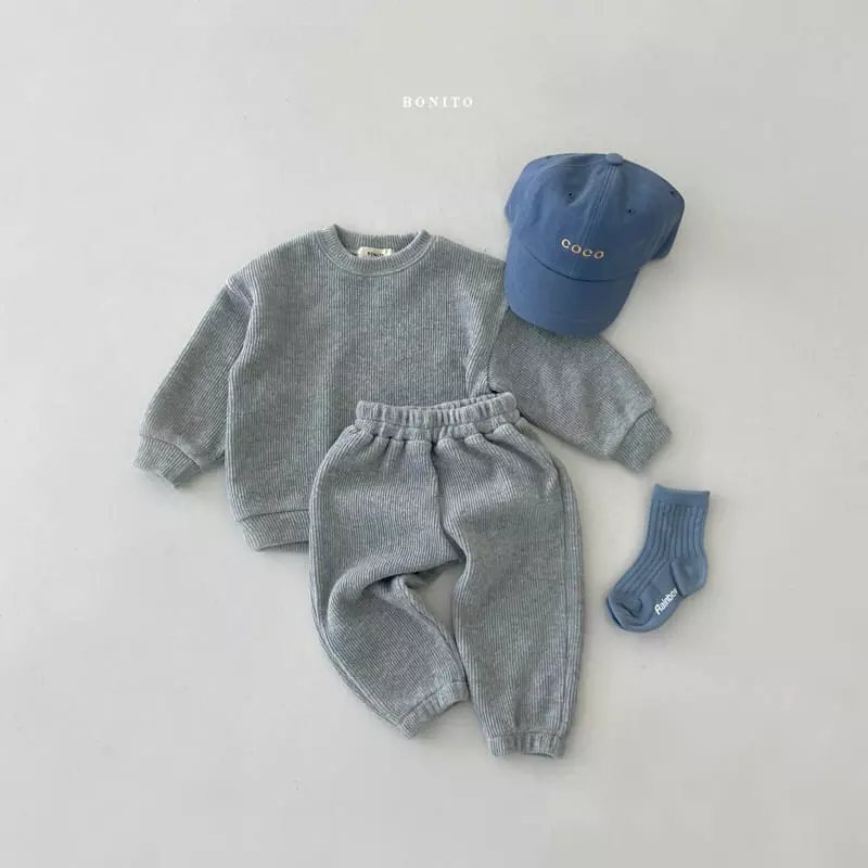 Bonito - Korean Children Fashion - #childofig - Knit Top Bottom Set - 3