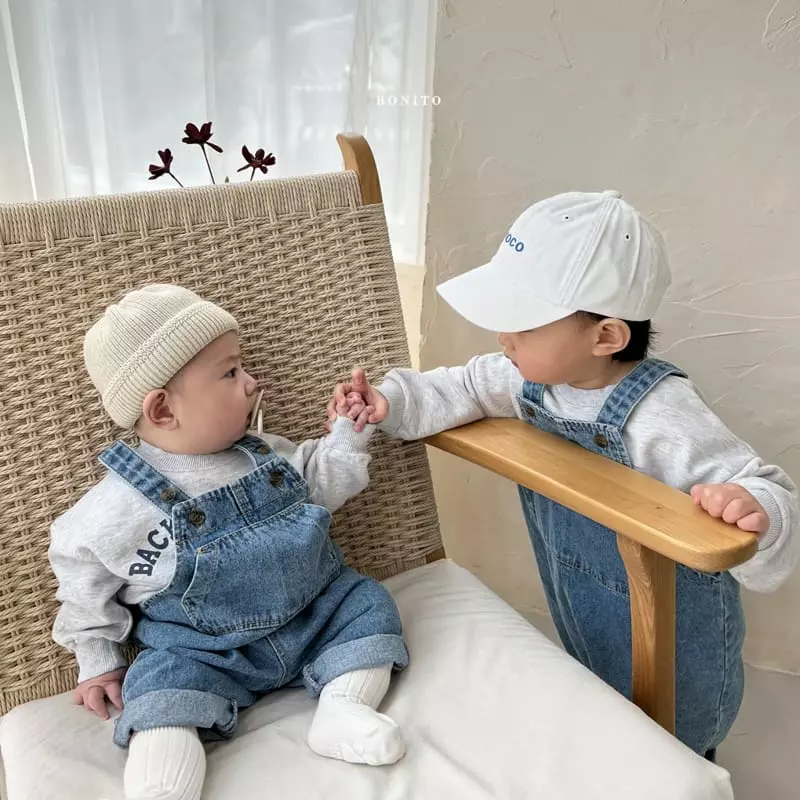 Bonito - Korean Children Fashion - #discoveringself - Denim Dungarees Pants Kids - 8