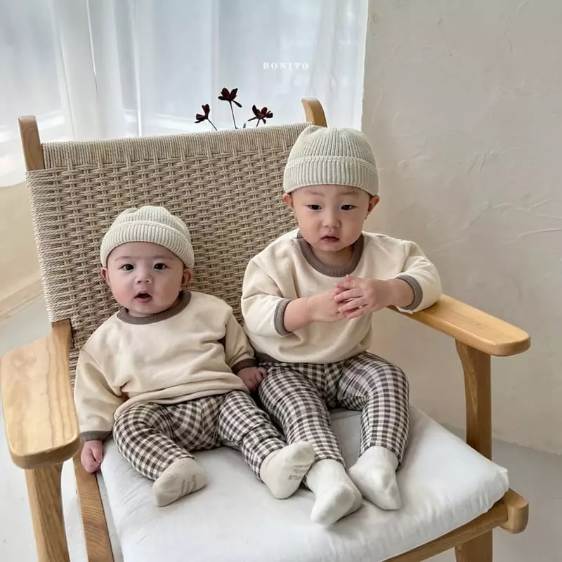 Bonito - Korean Children Fashion - #discoveringself - Color Piping Leggings Set Kids - 8