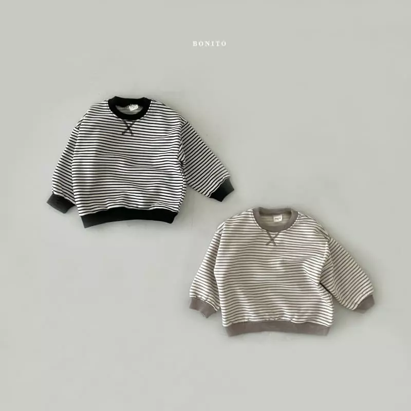 Bonito - Korean Children Fashion - #fashionkids - Stripes Sweatshirt Kids