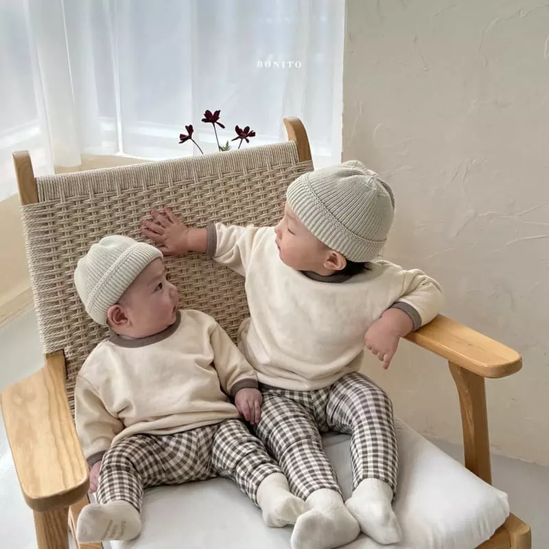 Bonito - Korean Children Fashion - #fashionkids - Color Piping Leggings Set Kids - 9
