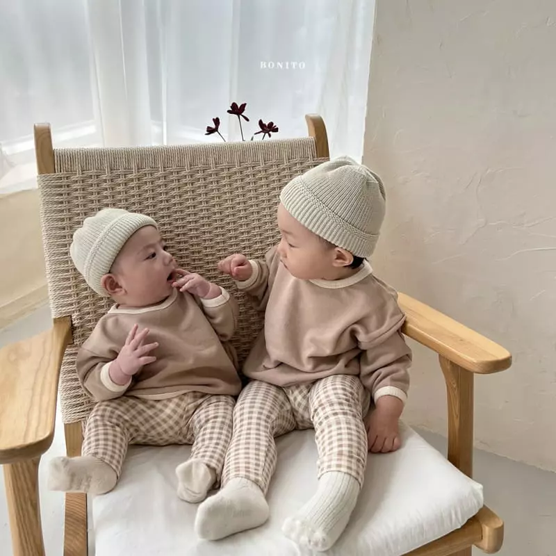 Bonito - Korean Children Fashion - #kidsshorts - Color Piping Leggings Set Kids - 10