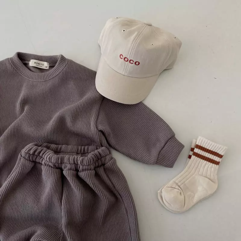 Bonito - Korean Children Fashion - #kidsshorts - Knit Top Bottom Set - 8