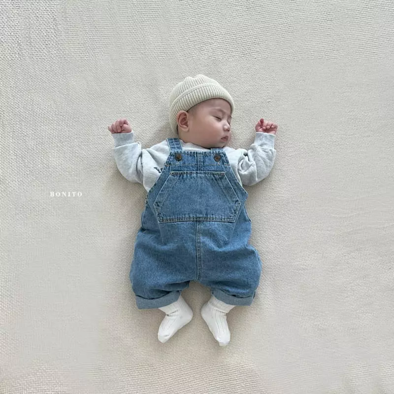 Bonito - Korean Children Fashion - #kidzfashiontrend - Denim Dungarees Pants Kids - 12