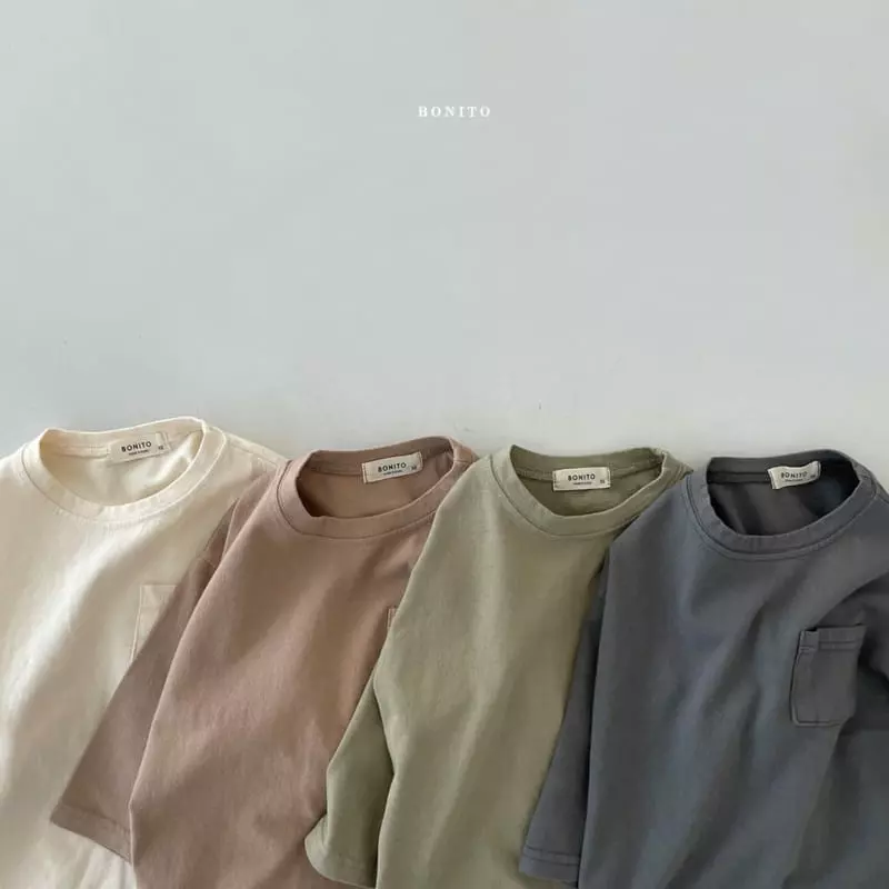 Bonito - Korean Children Fashion - #kidzfashiontrend - Loose Pocket Tee