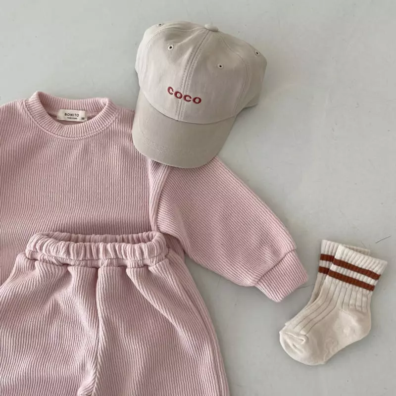 Bonito - Korean Children Fashion - #kidzfashiontrend - Knit Top Bottom Set - 10