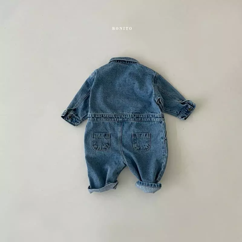 Bonito - Korean Children Fashion - #minifashionista - Denim Jumpsuit - 2