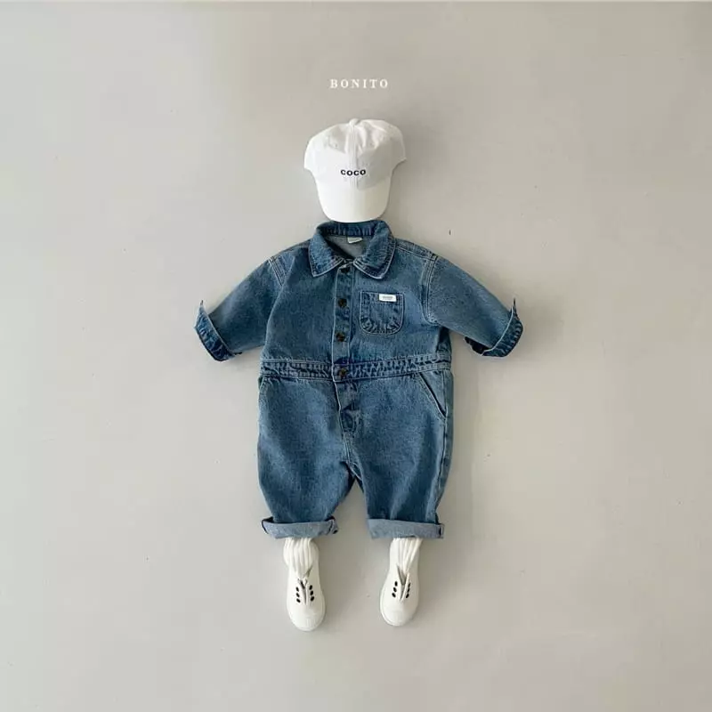 Bonito - Korean Children Fashion - #prettylittlegirls - Denim Jumpsuit - 3