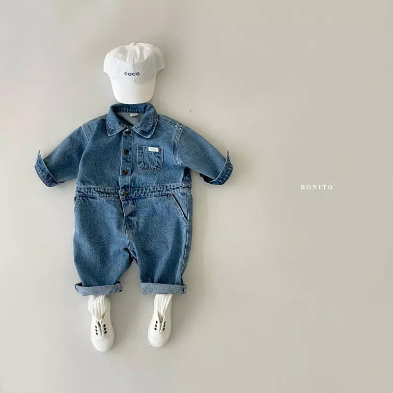 Bonito - Korean Children Fashion - #prettylittlegirls - Denim Jumpsuit - 4