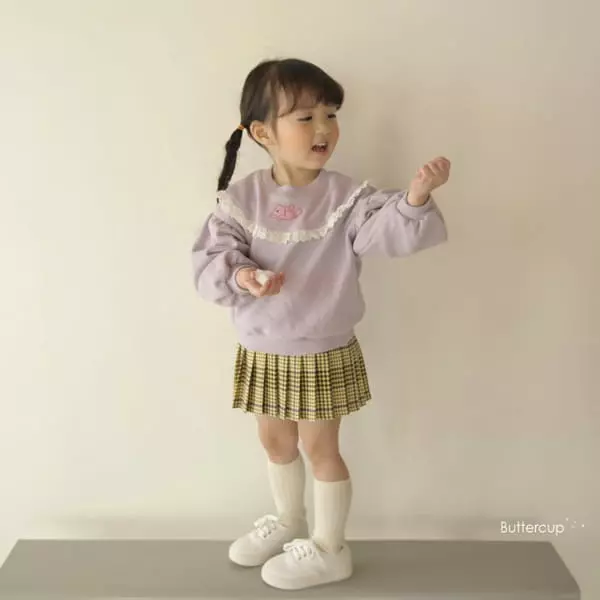 Buttercup - Korean Children Fashion - #childofig - Petti Lace Sweatshirt - 4