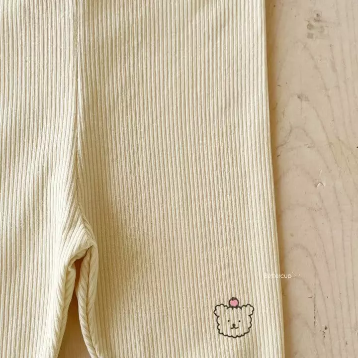 Buttercup - Korean Children Fashion - #childofig - Apple Bear Rib Leggings