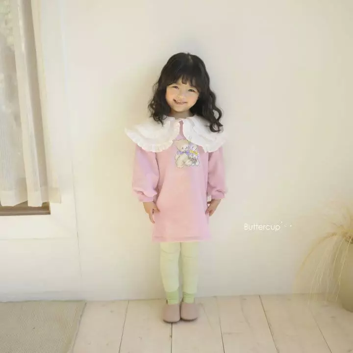 Buttercup - Korean Children Fashion - #childofig - Apple Bear Rib Leggings - 2