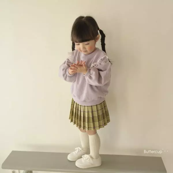Buttercup - Korean Children Fashion - #childrensboutique - Petti Lace Sweatshirt - 5