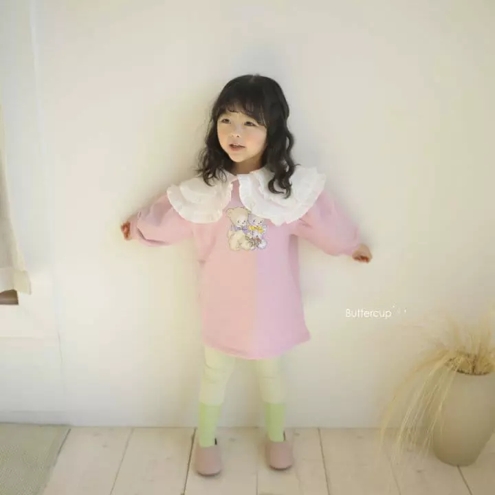 Buttercup - Korean Children Fashion - #childrensboutique - Apple Bear Rib Leggings - 4