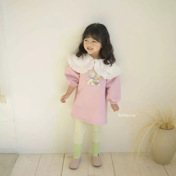 Buttercup - Korean Children Fashion - #discoveringself - Apple Bear Rib Leggings - 5