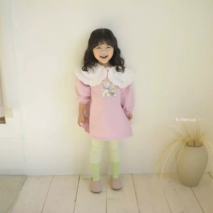 Buttercup - Korean Children Fashion - #fashionkids - Apple Bear Rib Leggings - 6