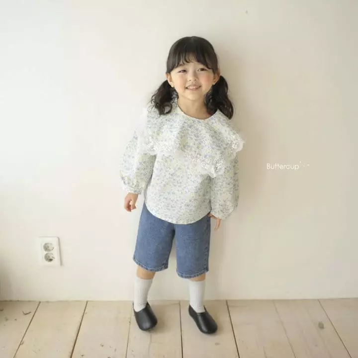 Buttercup - Korean Children Fashion - #fashionkids - Square Lace Blouse - 2