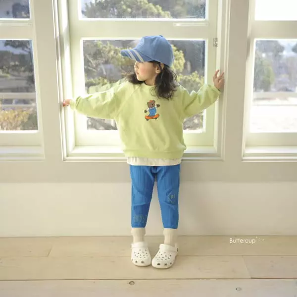 Buttercup - Korean Children Fashion - #kidsshorts - Board Bear Raglan Tee - 2
