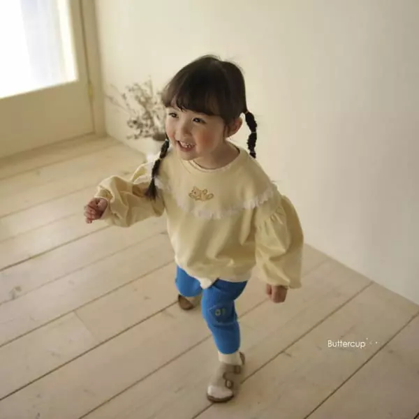 Buttercup - Korean Children Fashion - #kidsstore - Petti Lace Sweatshirt - 10