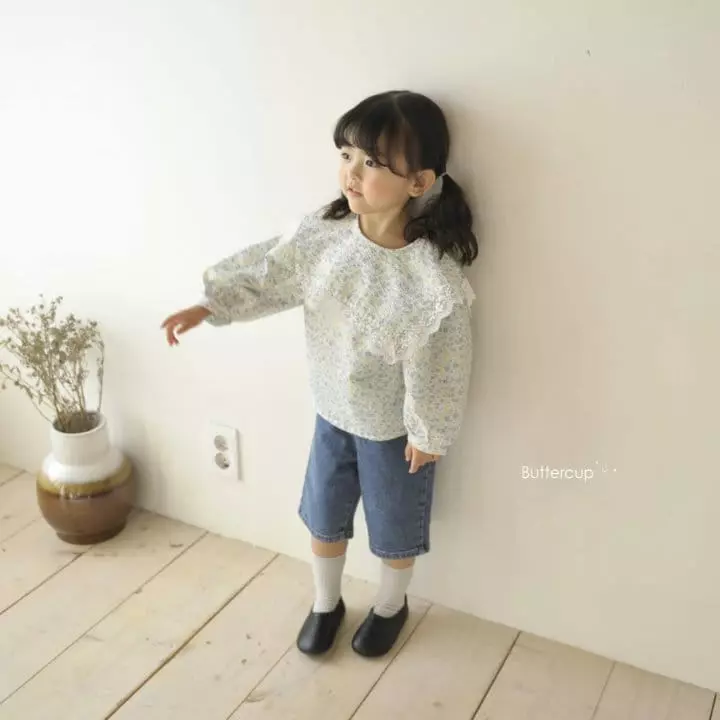 Buttercup - Korean Children Fashion - #kidsshorts - Square Lace Blouse - 4