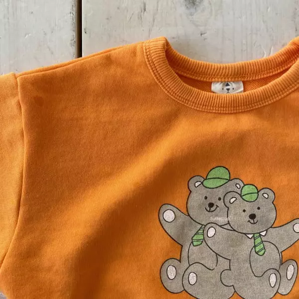 Buttercup - Korean Children Fashion - #kidzfashiontrend - School Bear Tee - 2