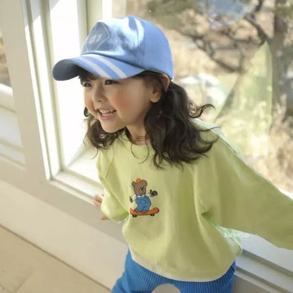 Buttercup - Korean Children Fashion - #littlefashionista - Board Bear Raglan Tee - 6