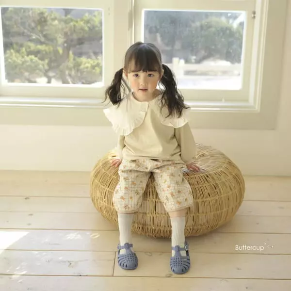 Buttercup - Korean Children Fashion - #littlefashionista - Collar Blan Tee