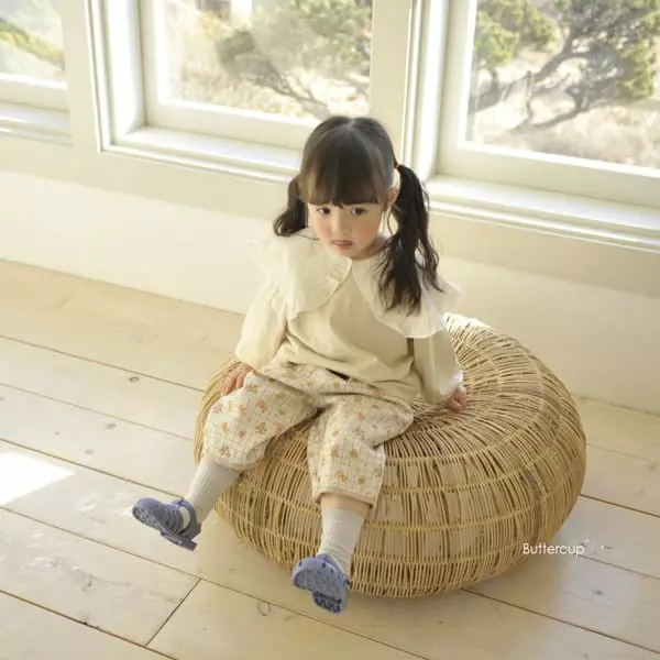 Buttercup - Korean Children Fashion - #magicofchildhood - Collar Blan Tee - 2