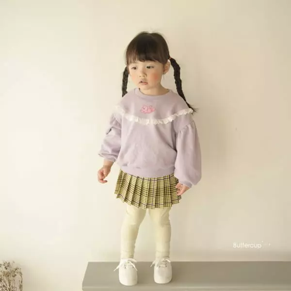 Buttercup - Korean Children Fashion - #minifashionista - Petti Lace Sweatshirt