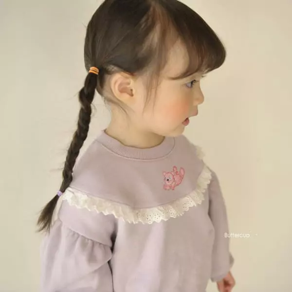 Buttercup - Korean Children Fashion - #prettylittlegirls - Petti Lace Sweatshirt - 2