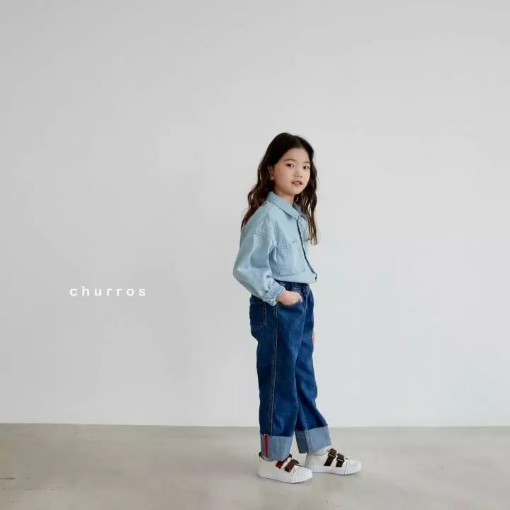 CHURROS - Korean Children Fashion - #childofig - Roll Up Jeans - 5