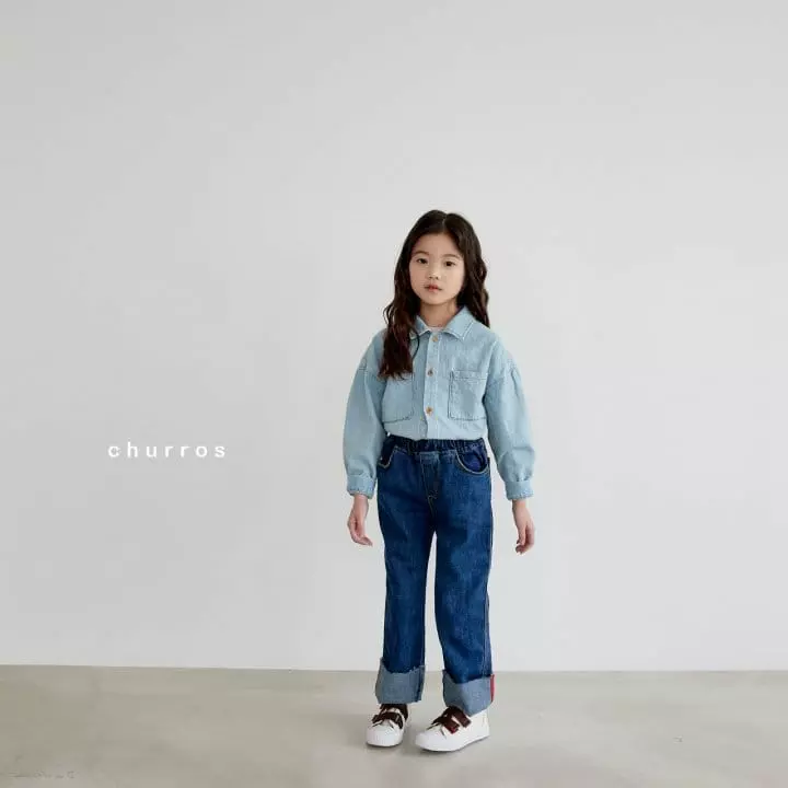 CHURROS - Korean Children Fashion - #childrensboutique - Roll Up Jeans - 6
