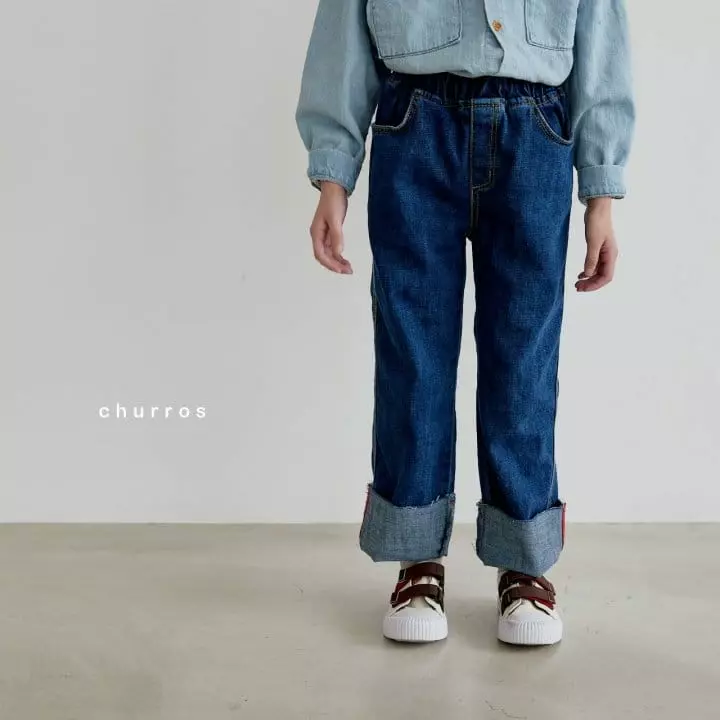 CHURROS - Korean Children Fashion - #discoveringself - Roll Up Jeans - 8