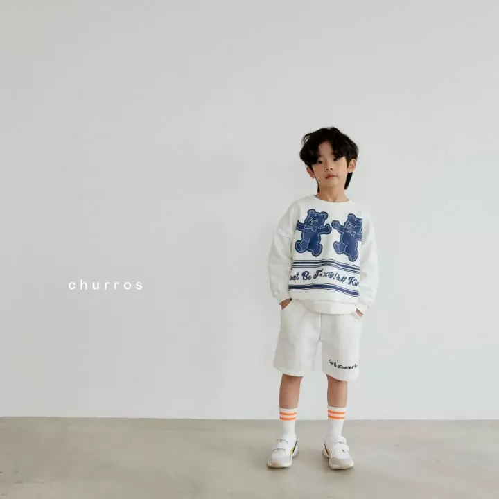 CHURROS - Korean Children Fashion - #designkidswear - Bear Top Bottom Set - 4