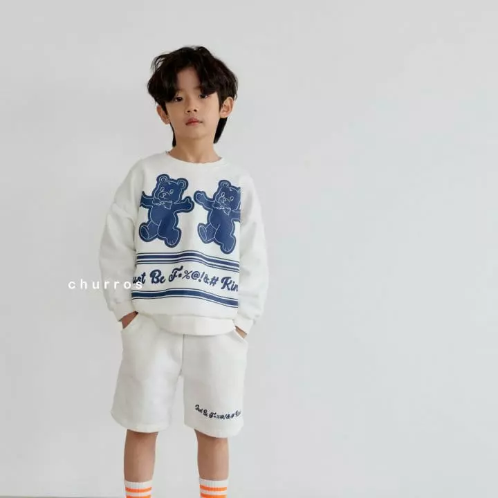 CHURROS - Korean Children Fashion - #fashionkids - Bear Top Bottom Set - 5