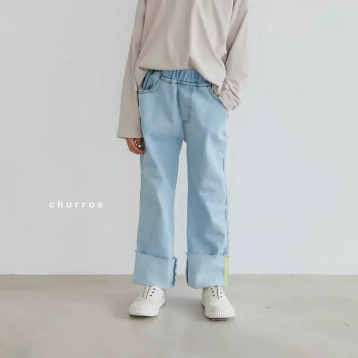 CHURROS - Korean Children Fashion - #kidsstore - Roll Up Jeans - 11
