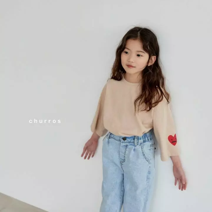 CHURROS - Korean Children Fashion - #kidsstore - Heart Tee - 11