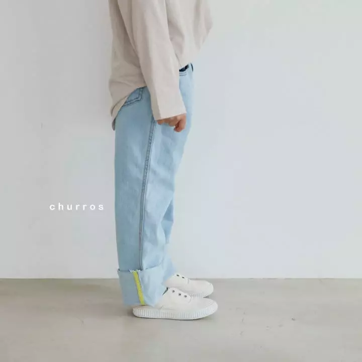 CHURROS - Korean Children Fashion - #kidzfashiontrend - Roll Up Jeans - 12