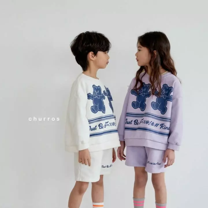 CHURROS - Korean Children Fashion - #kidzfashiontrend - Bear Top Bottom Set - 8