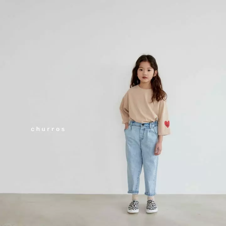 CHURROS - Korean Children Fashion - #kidzfashiontrend - Heart Tee - 12