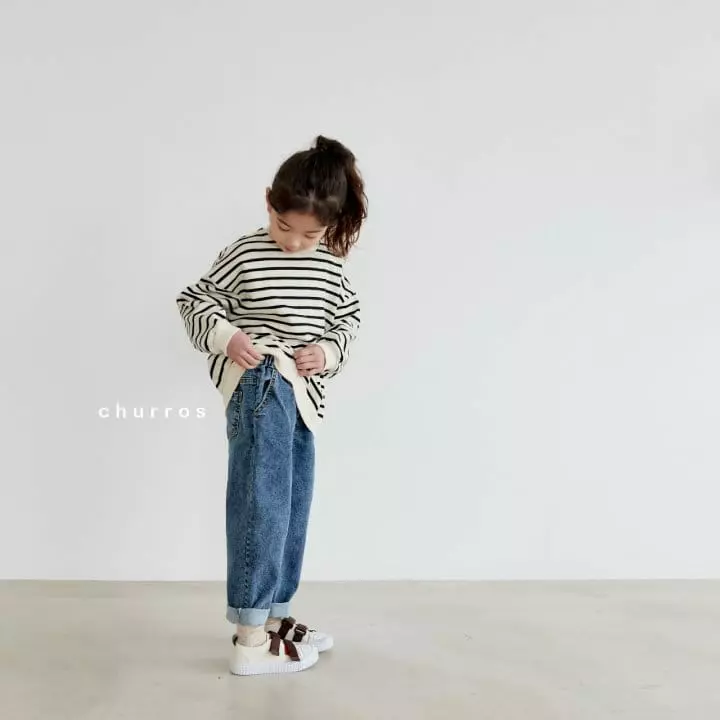 CHURROS - Korean Children Fashion - #kidzfashiontrend - Stripes Sweatshirt - 3