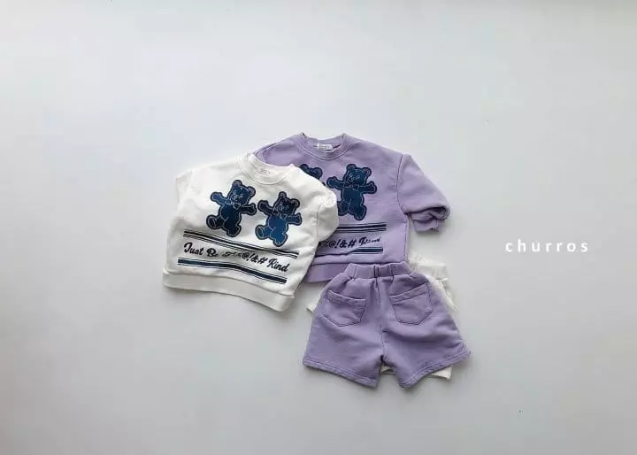 CHURROS - Korean Children Fashion - #minifashionista - Bear Top Bottom Set - 12