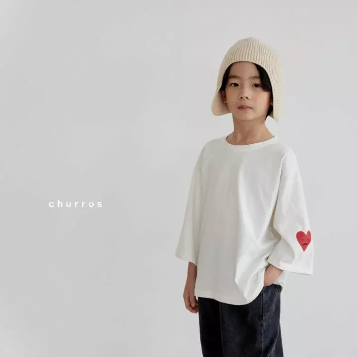 CHURROS - Korean Children Fashion - #prettylittlegirls - Heart Tee - 3