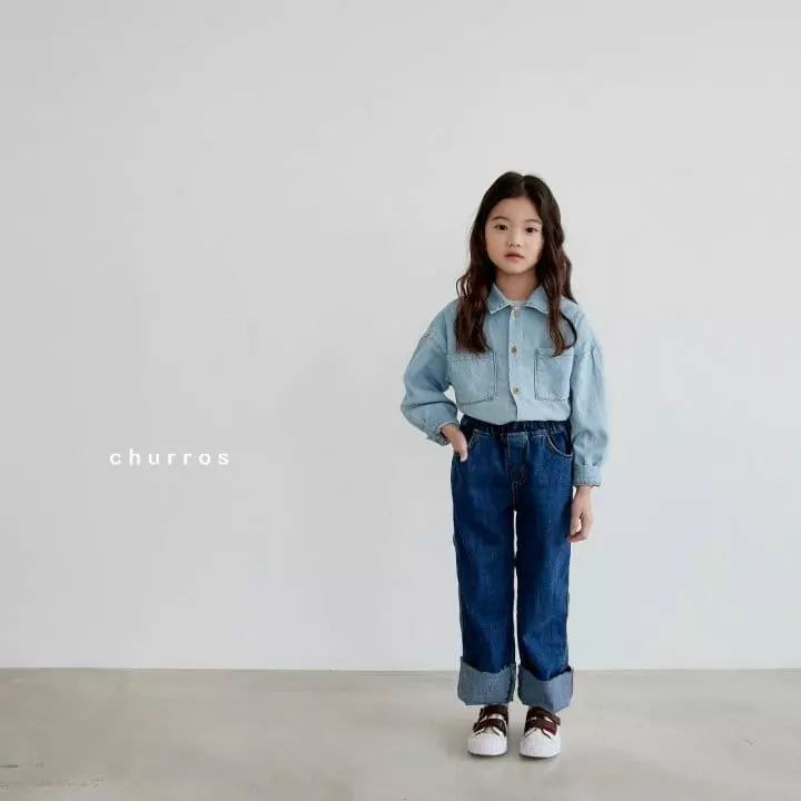 CHURROS - Korean Children Fashion - #todddlerfashion - Roll Up Jeans - 2